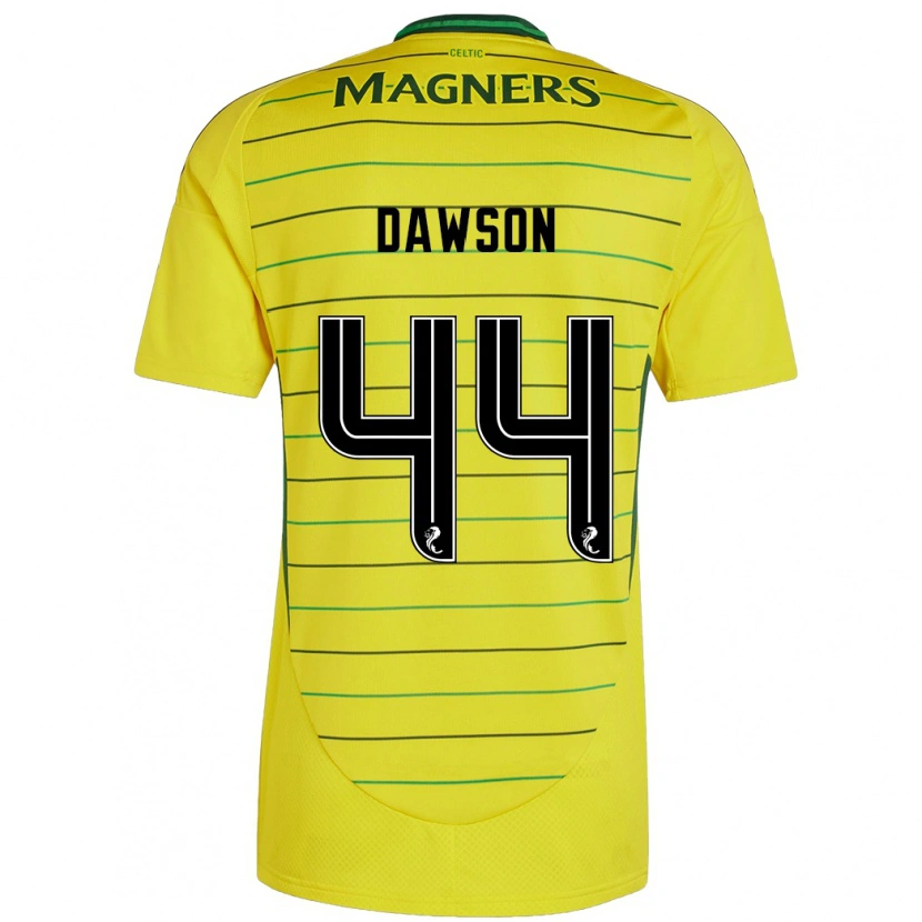 Danxen Uomo Maglia Joey Dawson #44 Giallo Kit Gara Away 2024/25 Maglietta