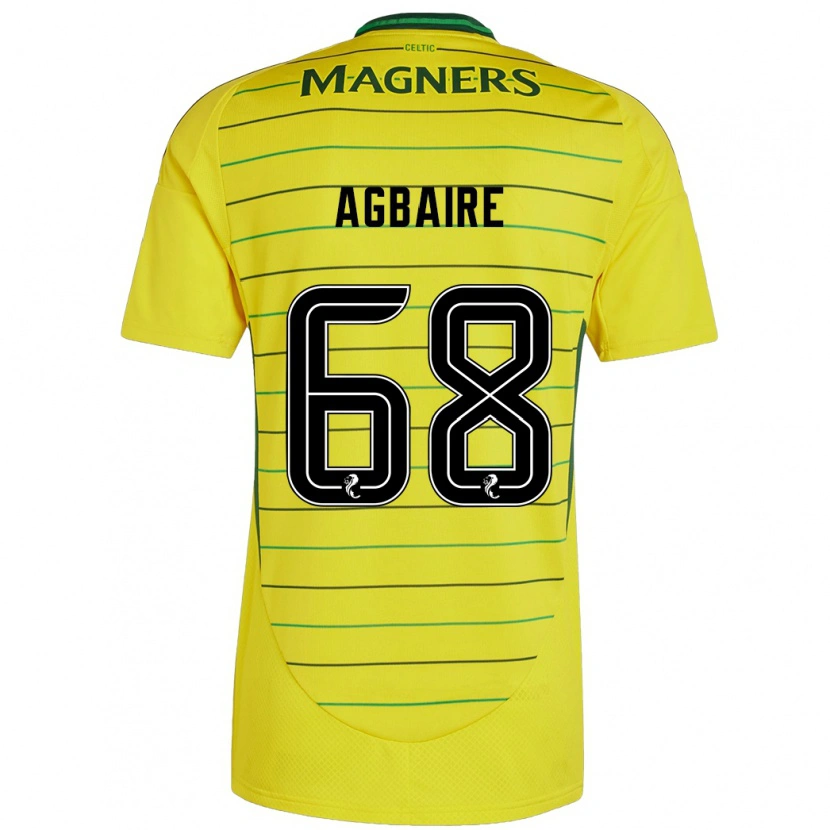Danxen Uomo Maglia Lenny Agbaire #68 Giallo Kit Gara Away 2024/25 Maglietta