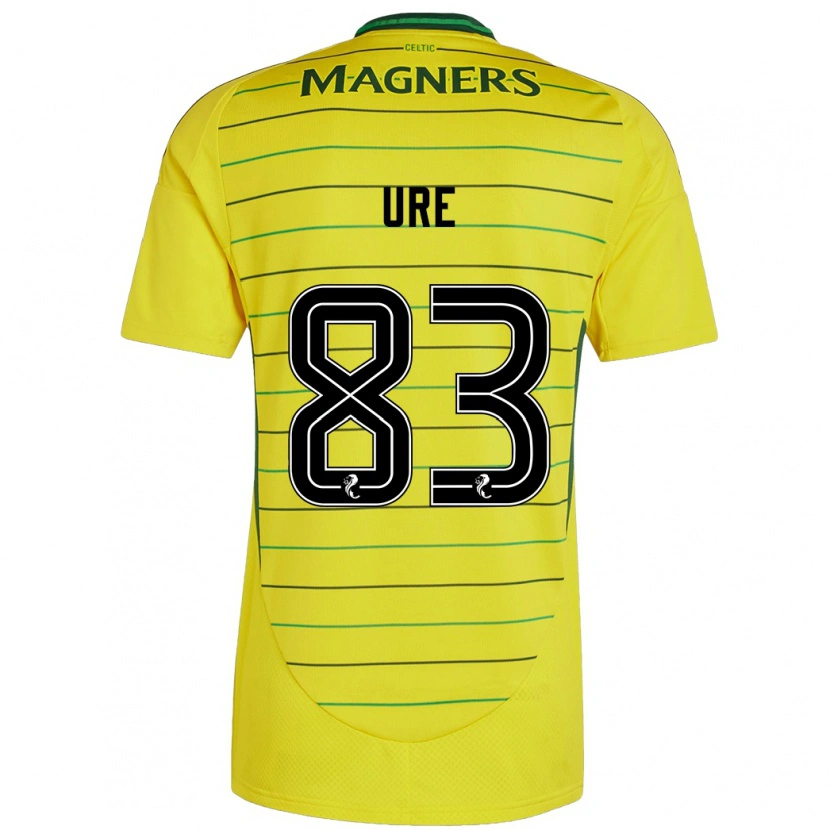 Danxen Uomo Maglia Kyle Ure #83 Giallo Kit Gara Away 2024/25 Maglietta