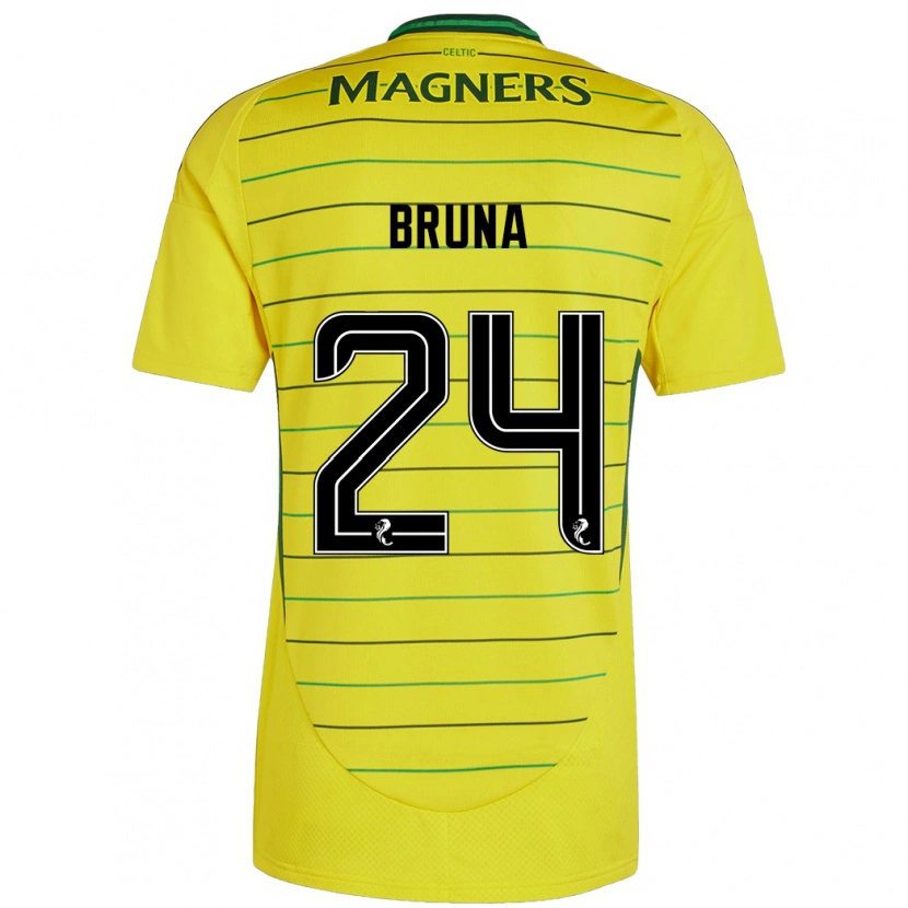 Danxen Uomo Maglia Bruna Lourenço #24 Giallo Kit Gara Away 2024/25 Maglietta