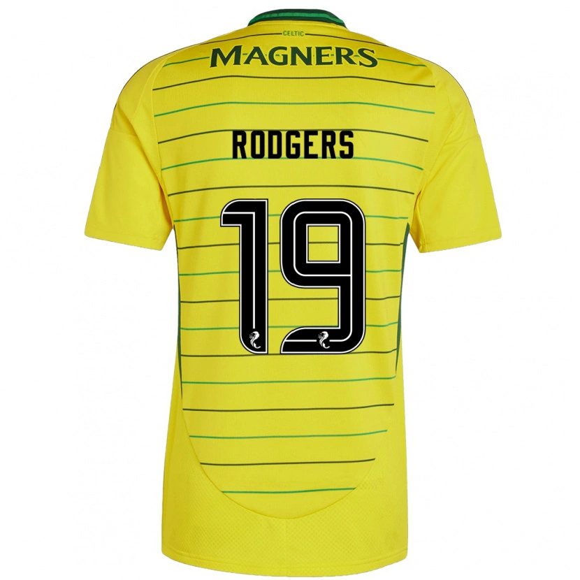 Danxen Uomo Maglia Lisa Rodgers #19 Giallo Kit Gara Away 2024/25 Maglietta