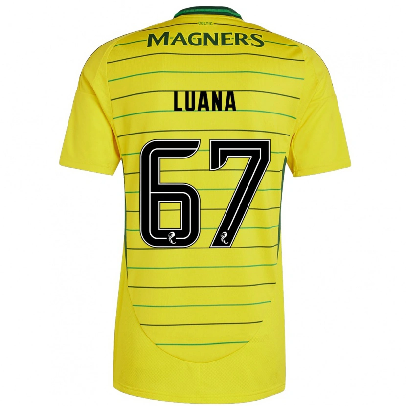 Danxen Uomo Maglia Luana Muñoz #67 Giallo Kit Gara Away 2024/25 Maglietta