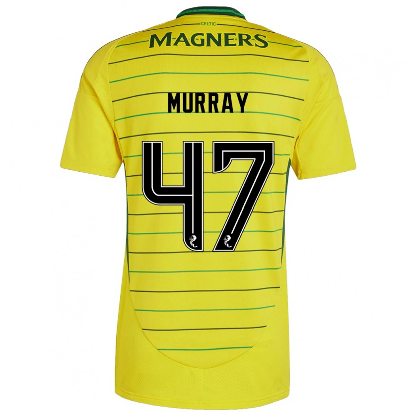 Danxen Uomo Maglia Dane Murray #47 Giallo Kit Gara Away 2024/25 Maglietta