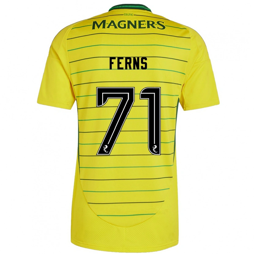 Danxen Uomo Maglia Abbie Ferns #71 Giallo Kit Gara Away 2024/25 Maglietta