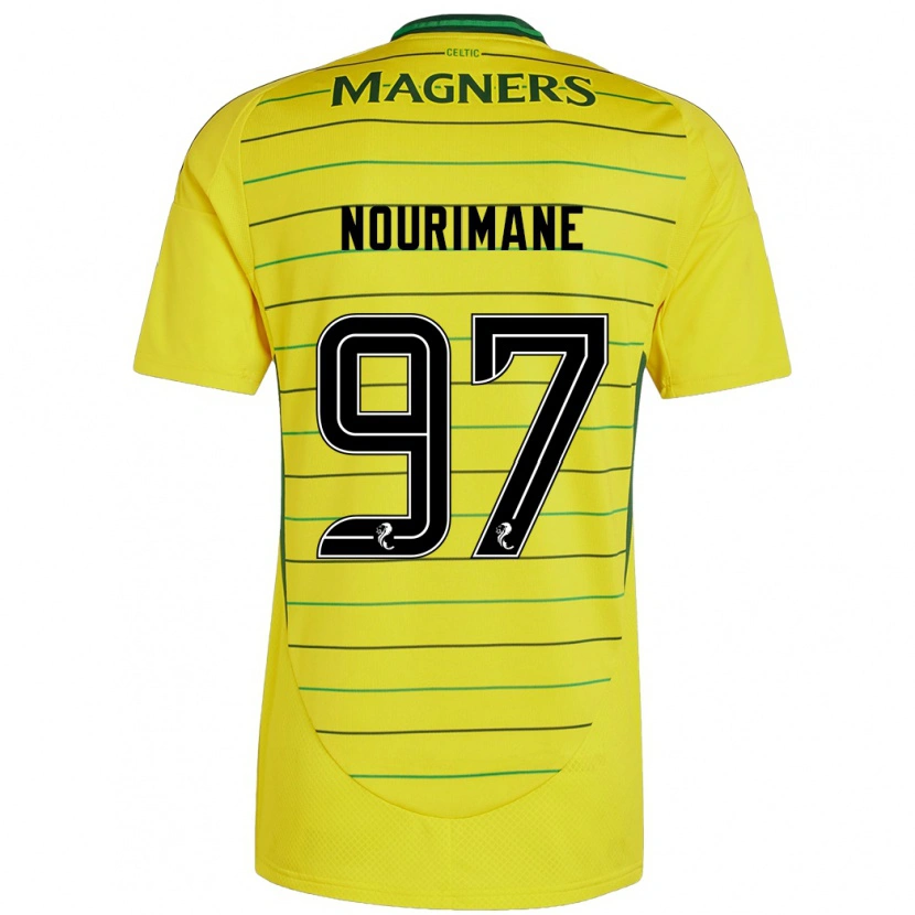 Danxen Uomo Maglia Addi Nourimane #97 Giallo Kit Gara Away 2024/25 Maglietta