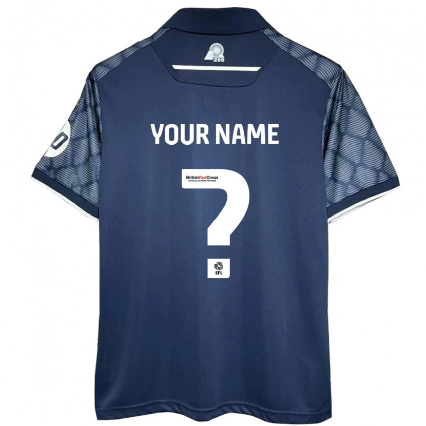 Danxen Uomo Maglia Il Tuo Nome #0 Nero Kit Gara Away 2024/25 Maglietta