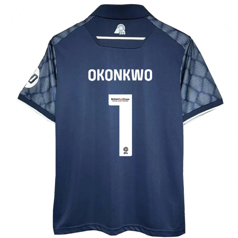 Danxen Uomo Maglia Arthur Okonkwo #1 Nero Kit Gara Away 2024/25 Maglietta