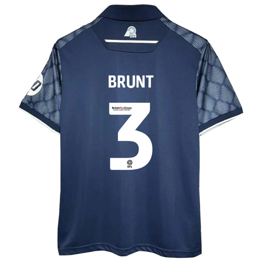 Danxen Uomo Maglia Lewis Brunt #3 Nero Kit Gara Away 2024/25 Maglietta