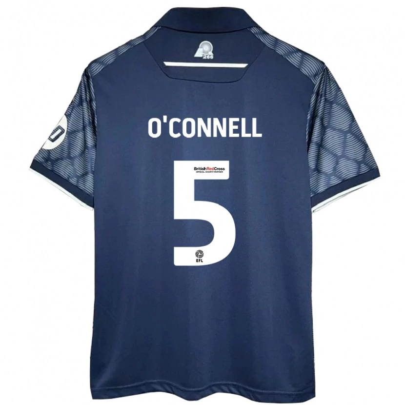 Danxen Uomo Maglia Eoghan O'connell #5 Nero Kit Gara Away 2024/25 Maglietta