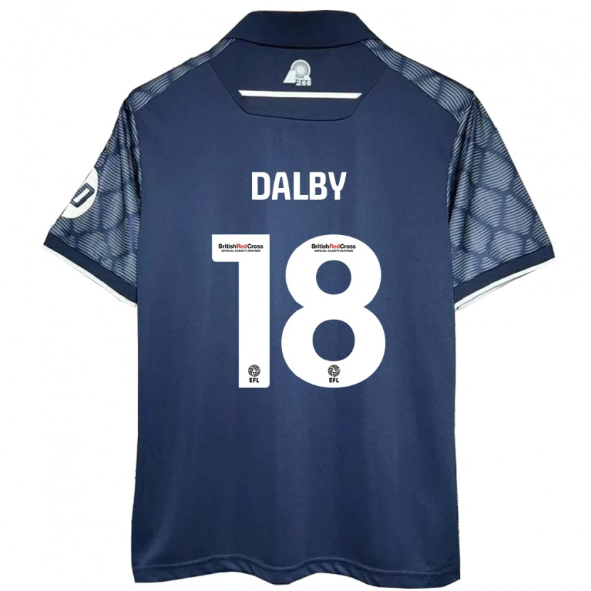 Danxen Uomo Maglia Sam Dalby #18 Nero Kit Gara Away 2024/25 Maglietta