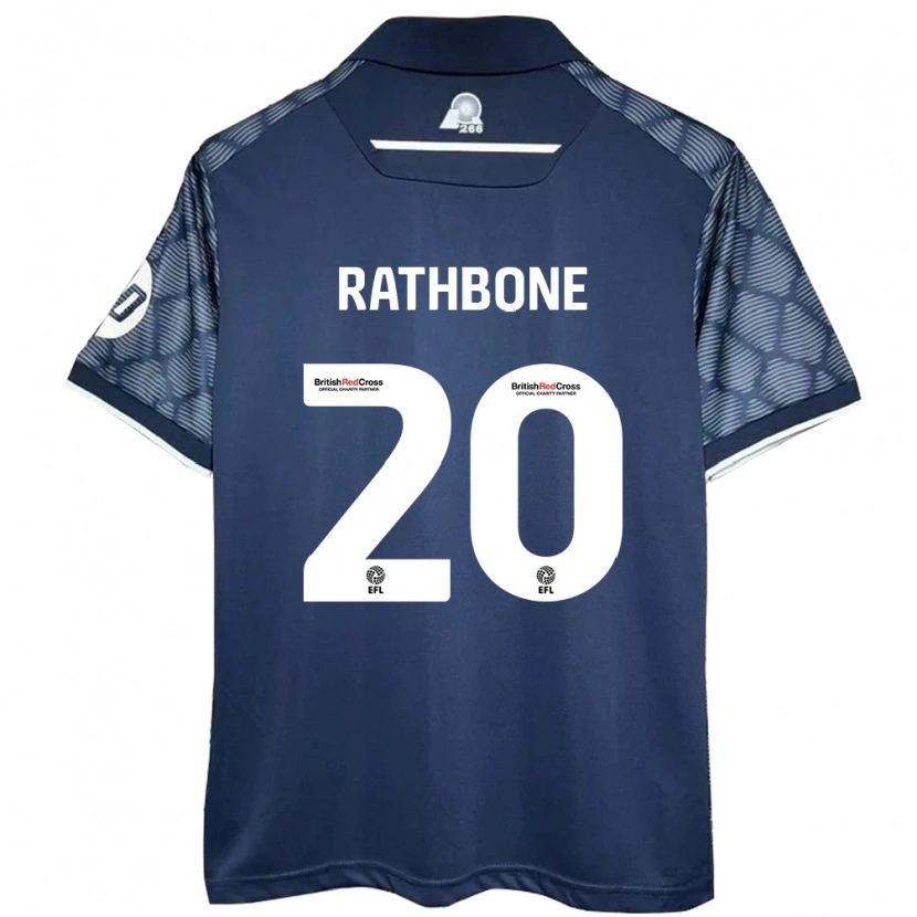 Danxen Uomo Maglia Ollie Rathbone #20 Nero Kit Gara Away 2024/25 Maglietta
