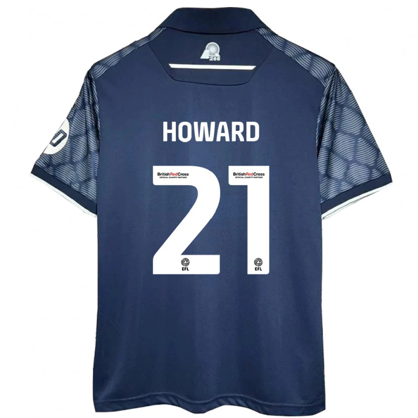 Danxen Uomo Maglia Mark Howard #21 Nero Kit Gara Away 2024/25 Maglietta