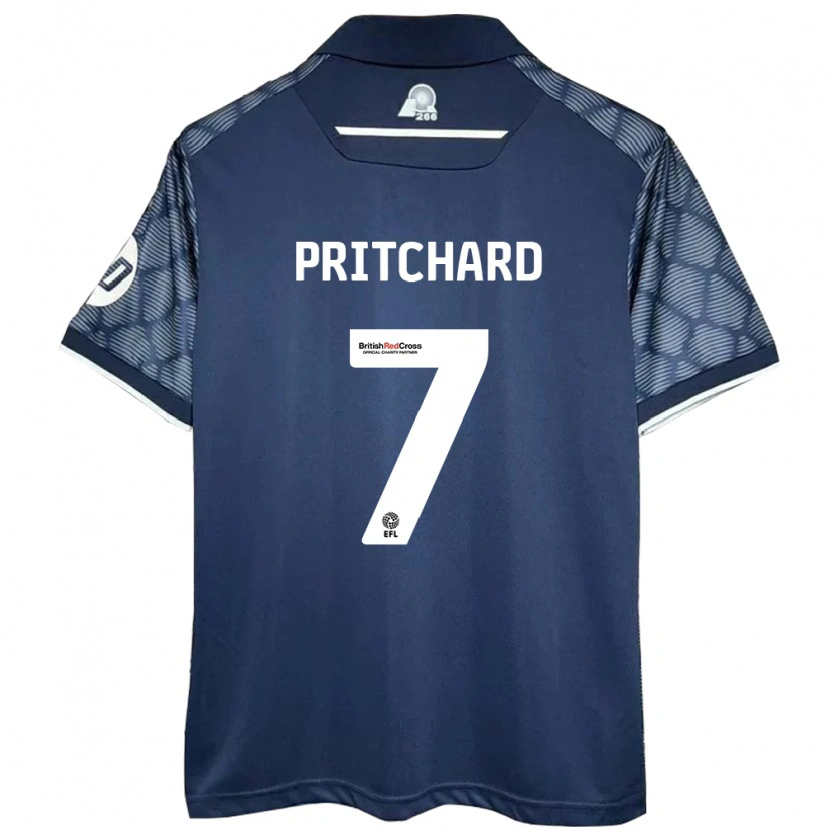 Danxen Uomo Maglia Rebecca Pritchard #7 Nero Kit Gara Away 2024/25 Maglietta