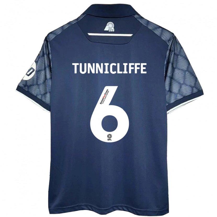 Danxen Uomo Maglia Jordan Tunnicliffe #6 Nero Kit Gara Away 2024/25 Maglietta