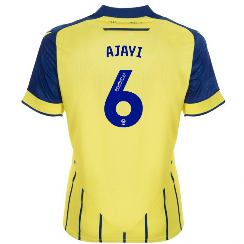 Danxen Uomo Maglia Semi Ajayi #6 Giallo Blu Kit Gara Away 2024/25 Maglietta