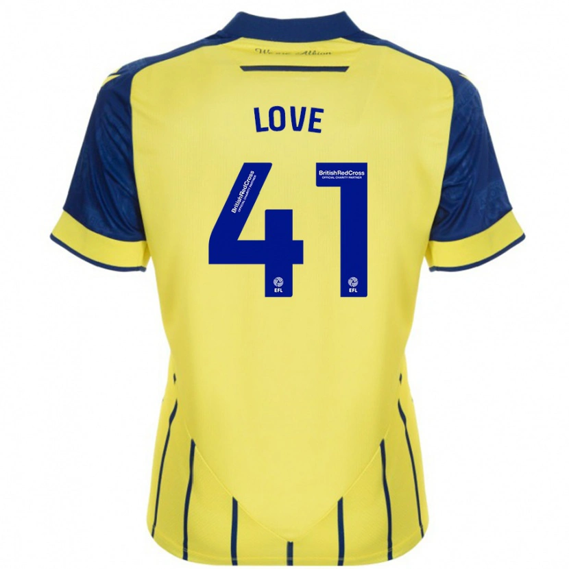 Danxen Uomo Maglia Layton Love #41 Giallo Blu Kit Gara Away 2024/25 Maglietta