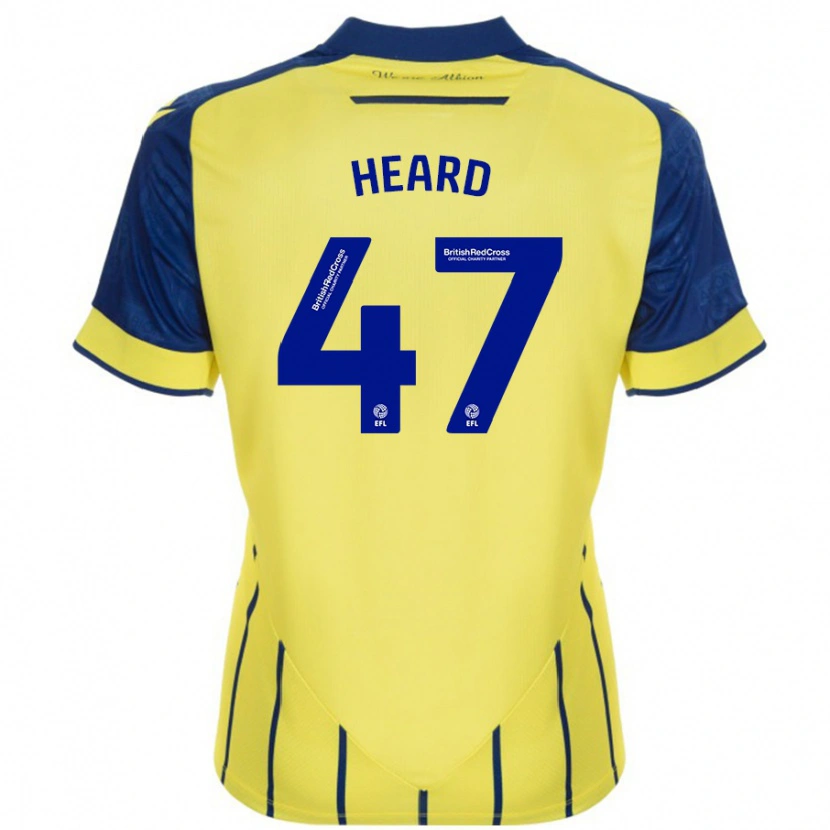 Danxen Uomo Maglia Fenton Heard #47 Giallo Blu Kit Gara Away 2024/25 Maglietta
