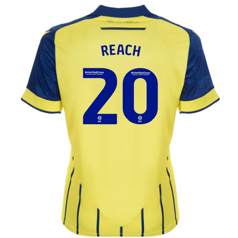 Danxen Uomo Maglia Adam Reach #20 Giallo Blu Kit Gara Away 2024/25 Maglietta