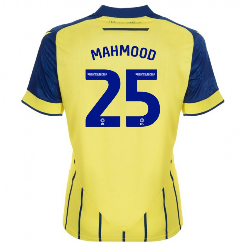 Danxen Uomo Maglia Mahmood #25 Giallo Blu Kit Gara Away 2024/25 Maglietta