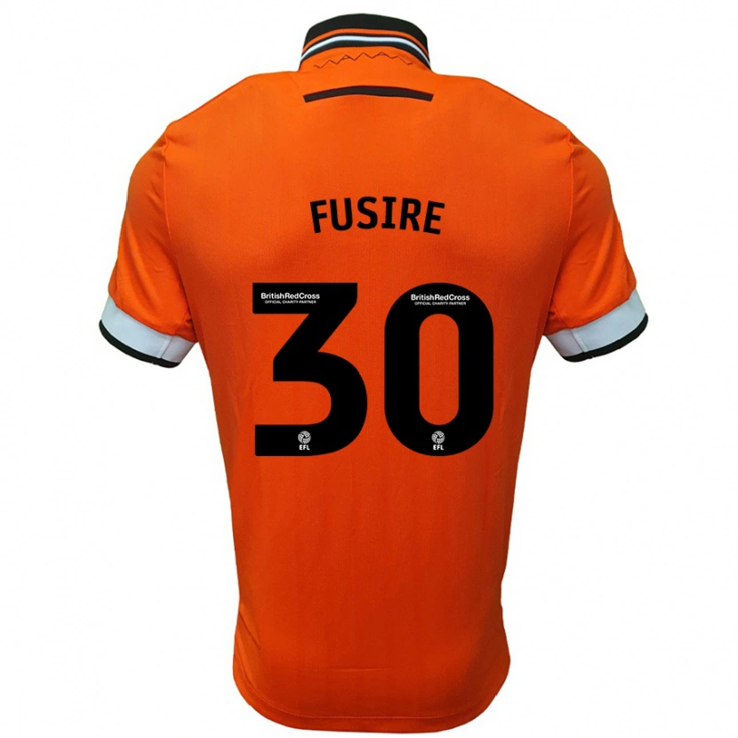 Danxen Uomo Maglia Sean Fusire #30 Arancione Bianco Kit Gara Away 2024/25 Maglietta