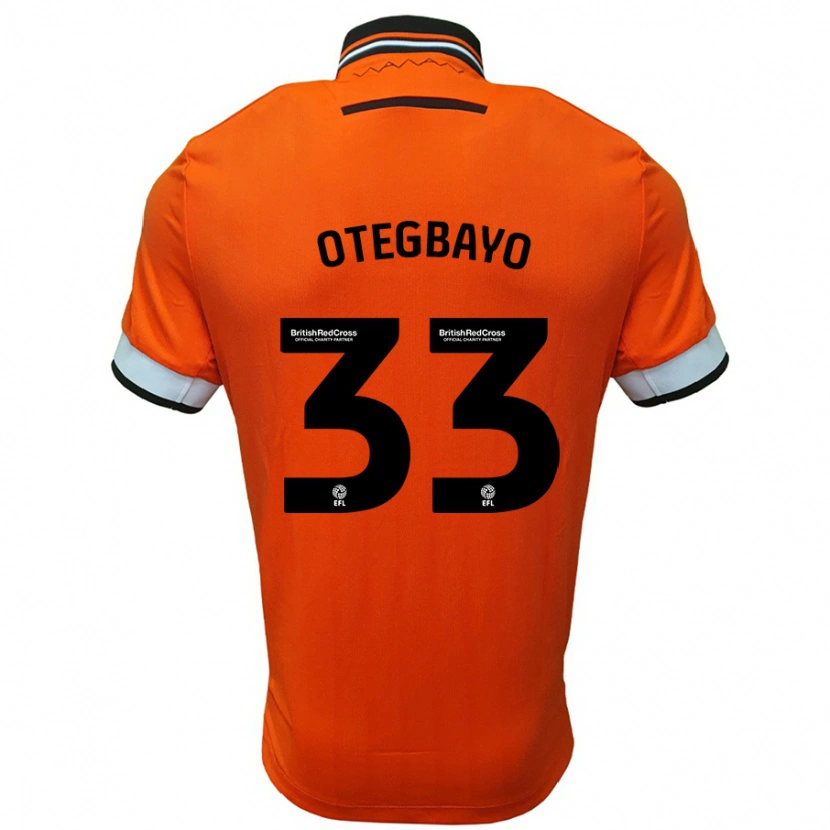 Danxen Uomo Maglia Gabriel Otegbayo #33 Arancione Bianco Kit Gara Away 2024/25 Maglietta