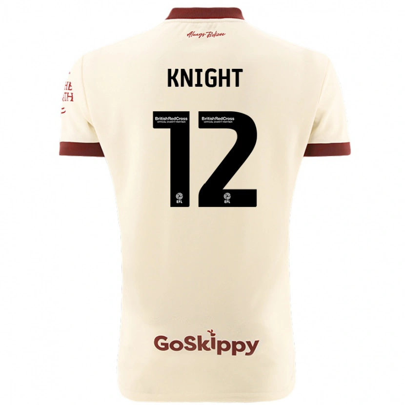 Danxen Uomo Maglia Jason Knight #12 Crema Bianco Kit Gara Away 2024/25 Maglietta