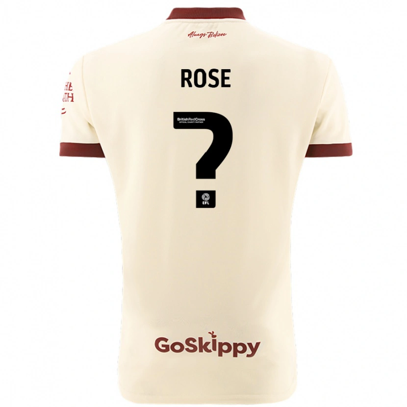 Danxen Uomo Maglia Marley Rose #0 Crema Bianco Kit Gara Away 2024/25 Maglietta