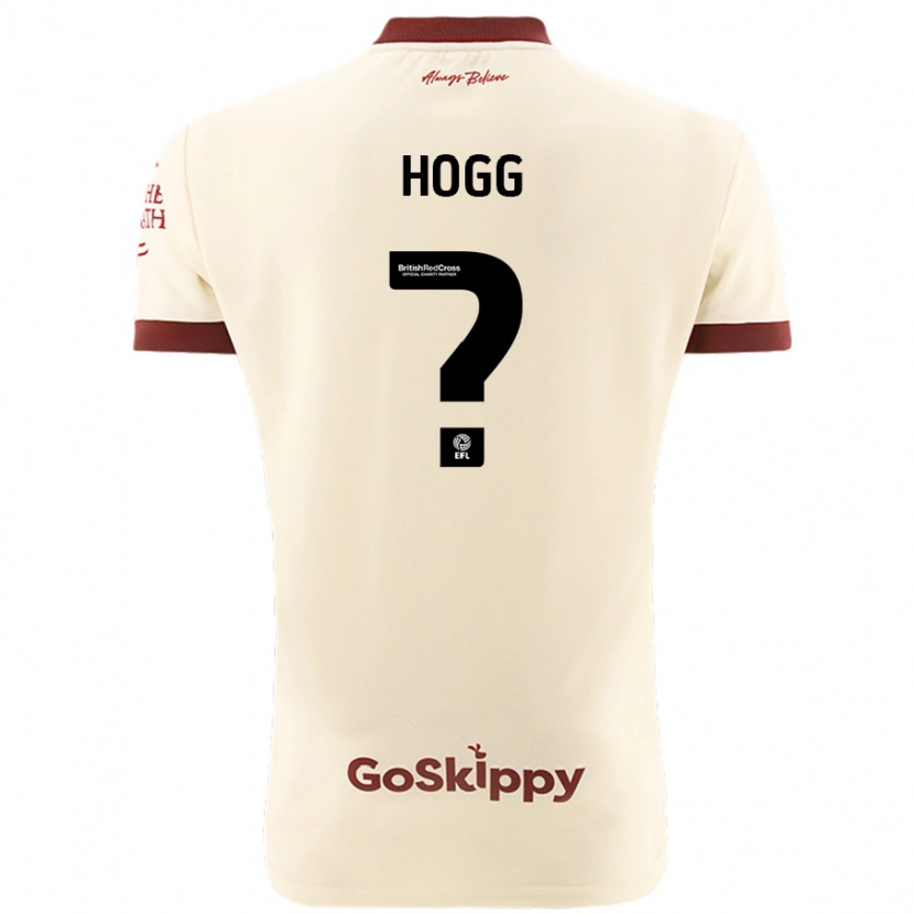 Danxen Uomo Maglia Harry Hogg #0 Crema Bianco Kit Gara Away 2024/25 Maglietta