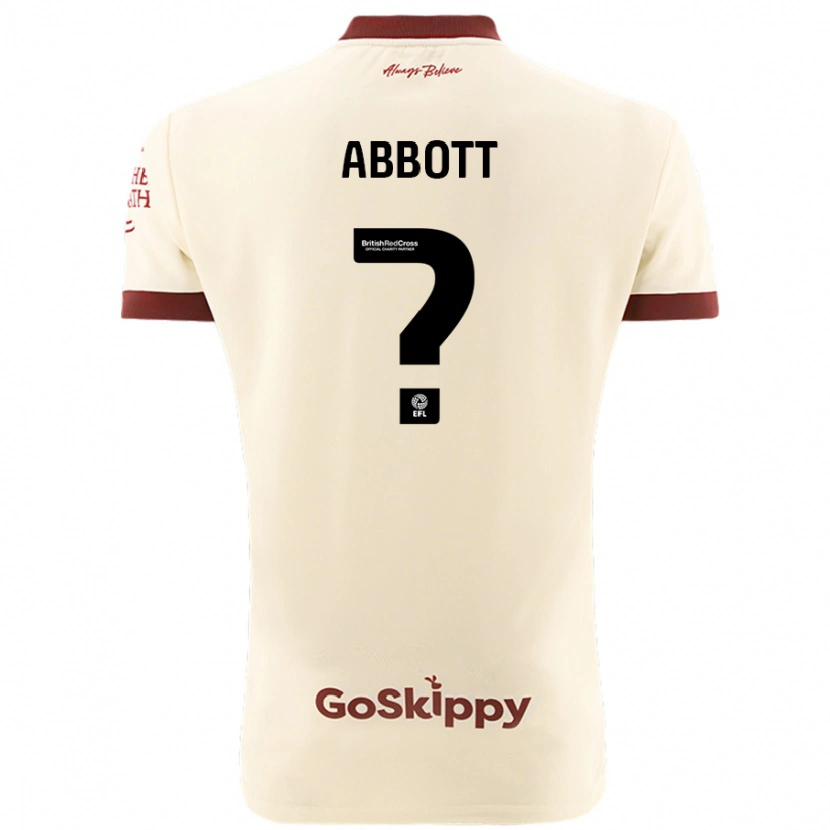 Danxen Uomo Maglia Isaac Abbott #0 Crema Bianco Kit Gara Away 2024/25 Maglietta
