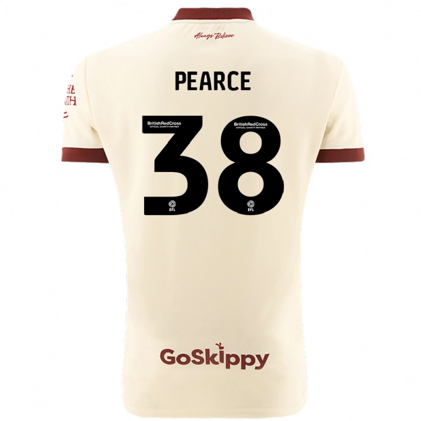 Danxen Uomo Maglia Manon Pearce #38 Crema Bianco Kit Gara Away 2024/25 Maglietta