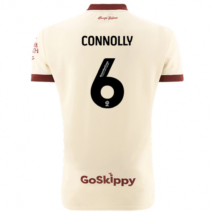 Danxen Uomo Maglia Megan Connolly #6 Crema Bianco Kit Gara Away 2024/25 Maglietta