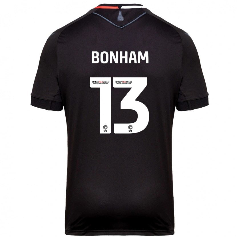 Danxen Uomo Maglia Jack Bonham #13 Nero Kit Gara Away 2024/25 Maglietta