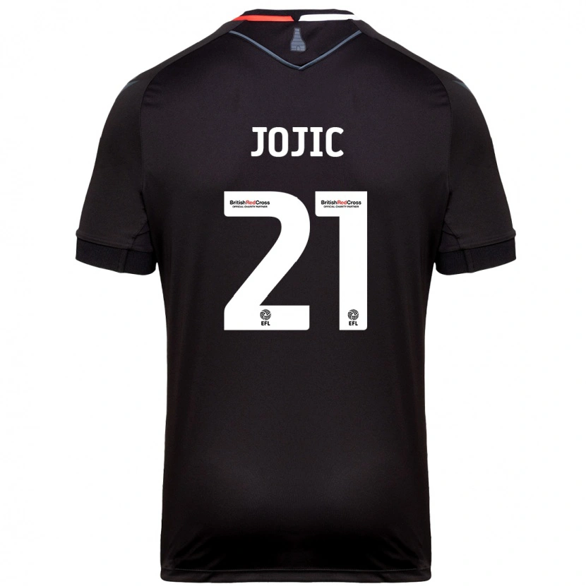 Danxen Uomo Maglia Nikola Jojic #21 Nero Kit Gara Away 2024/25 Maglietta