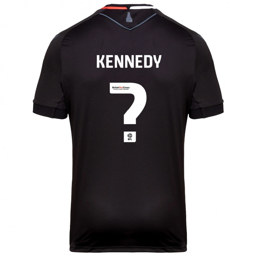 Danxen Uomo Maglia Dan Kennedy #0 Nero Kit Gara Away 2024/25 Maglietta