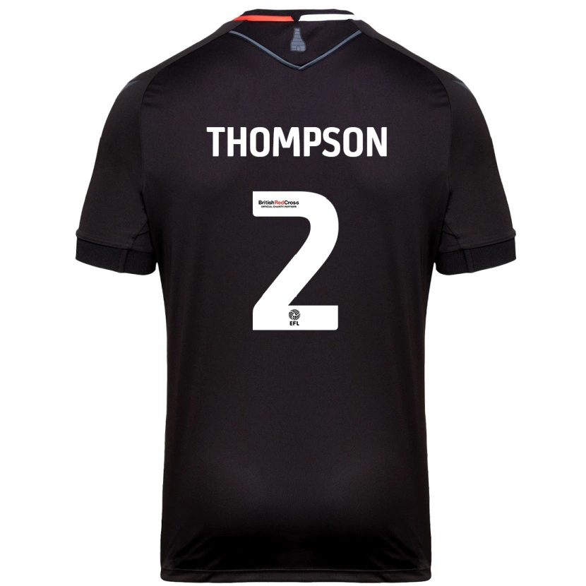 Danxen Uomo Maglia Sophie Thompson #2 Nero Kit Gara Away 2024/25 Maglietta
