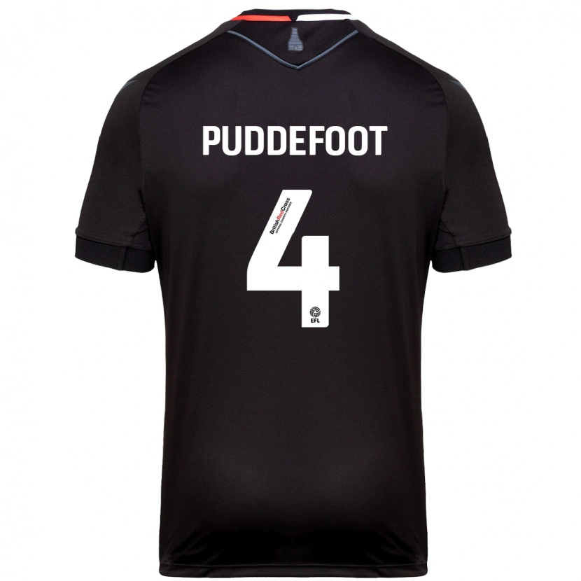 Danxen Uomo Maglia Danielle Puddefoot #4 Nero Kit Gara Away 2024/25 Maglietta