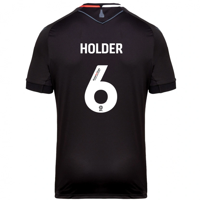 Danxen Uomo Maglia Molly Holder #6 Nero Kit Gara Away 2024/25 Maglietta