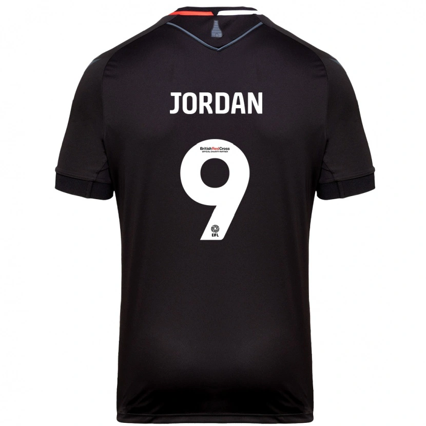 Danxen Uomo Maglia Saffron Jordan #9 Nero Kit Gara Away 2024/25 Maglietta