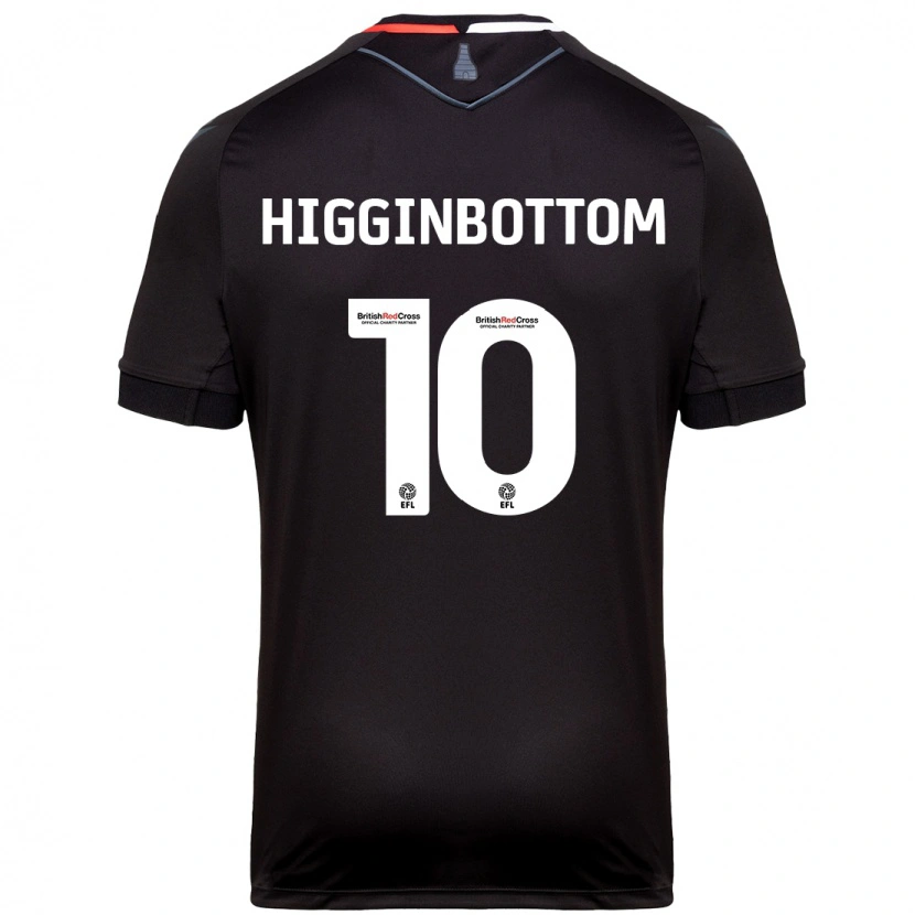 Danxen Uomo Maglia Alice Higginbottom #10 Nero Kit Gara Away 2024/25 Maglietta