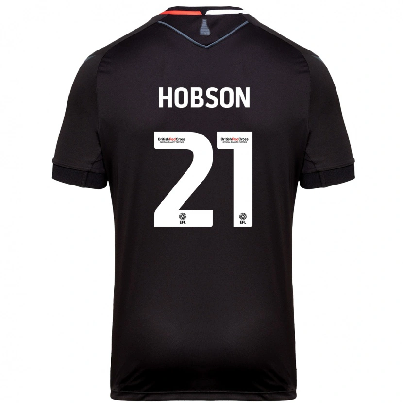 Danxen Uomo Maglia Elizabeth Hobson #21 Nero Kit Gara Away 2024/25 Maglietta
