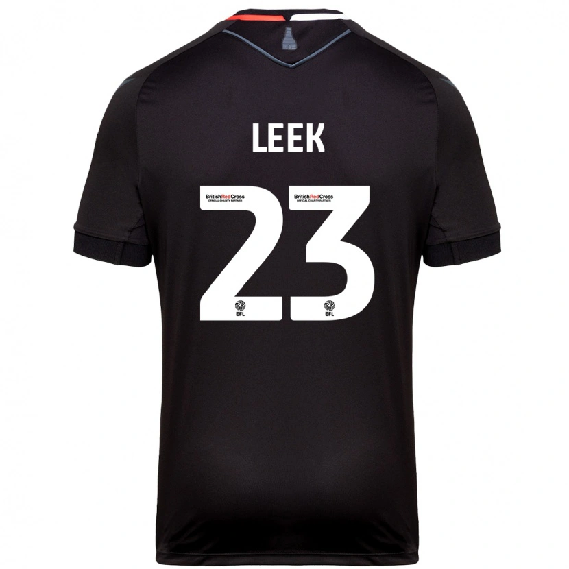 Danxen Uomo Maglia Ellie Leek #23 Nero Kit Gara Away 2024/25 Maglietta