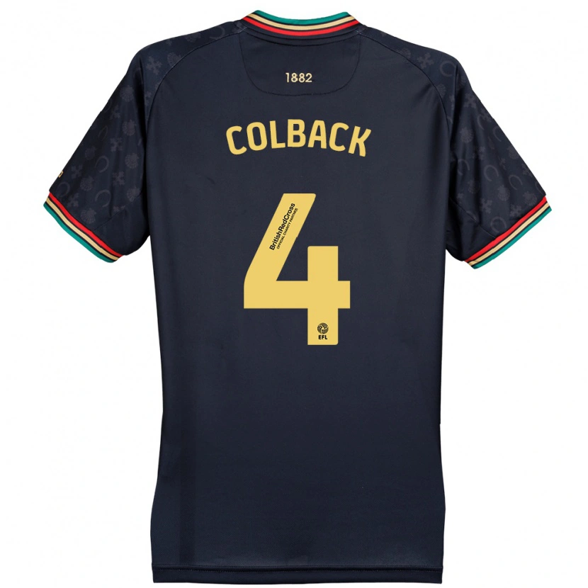 Danxen Uomo Maglia Jack Colback #4 Blu Navy Scuro Kit Gara Away 2024/25 Maglietta
