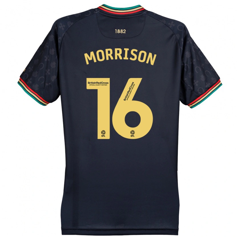 Danxen Uomo Maglia Liam Morrison #16 Blu Navy Scuro Kit Gara Away 2024/25 Maglietta