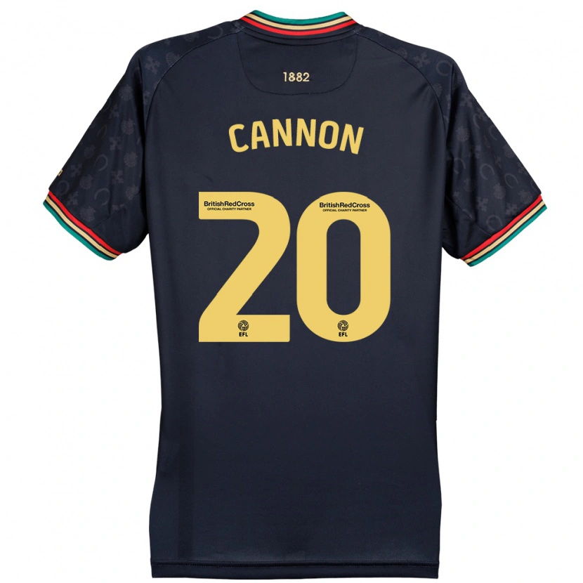 Danxen Uomo Maglia Reggie Cannon #20 Blu Navy Scuro Kit Gara Away 2024/25 Maglietta