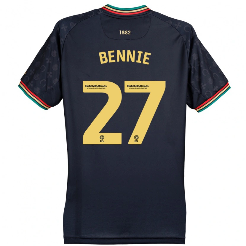 Danxen Uomo Maglia Daniel Bennie #27 Blu Navy Scuro Kit Gara Away 2024/25 Maglietta