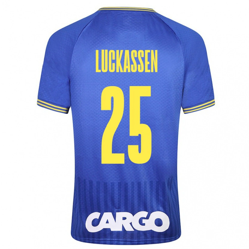 Danxen Uomo Maglia Derrick Luckassen #25 Bianco Kit Gara Away 2024/25 Maglietta