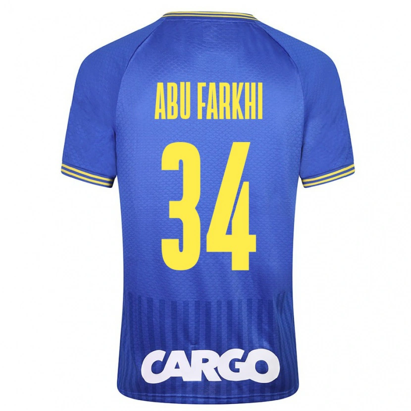 Danxen Uomo Maglia Sayed Abu Farkhi #34 Bianco Kit Gara Away 2024/25 Maglietta