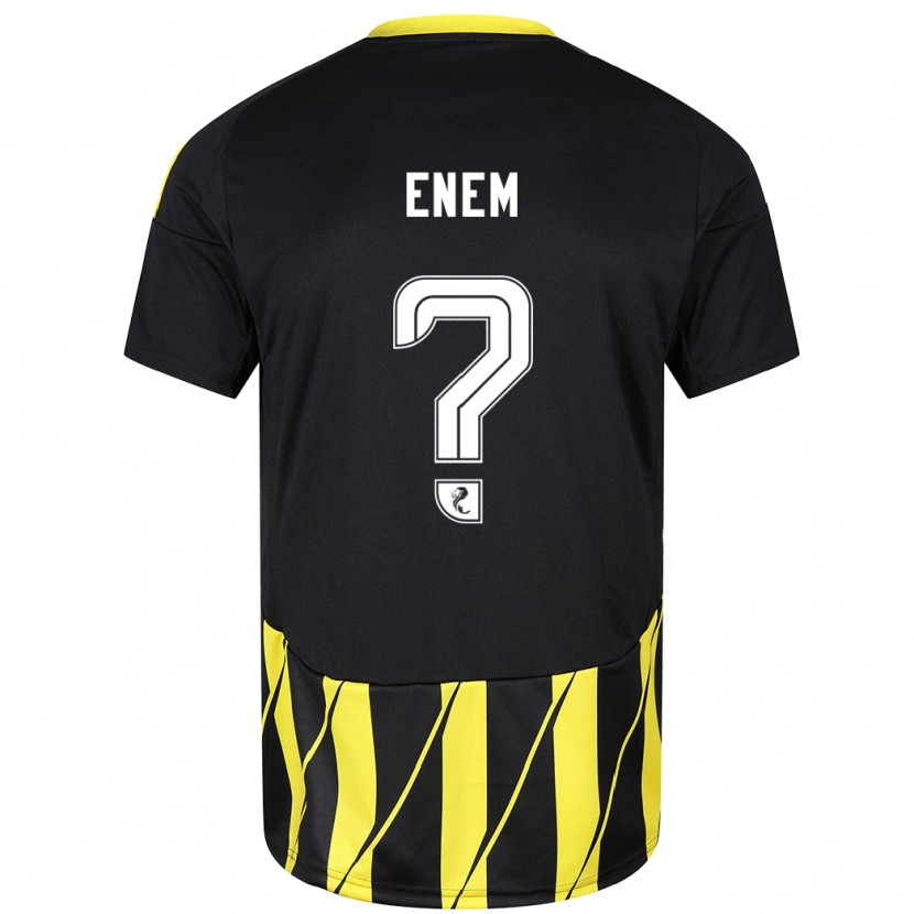 Danxen Uomo Maglia Victor Enem #0 Nero Giallo Kit Gara Away 2024/25 Maglietta