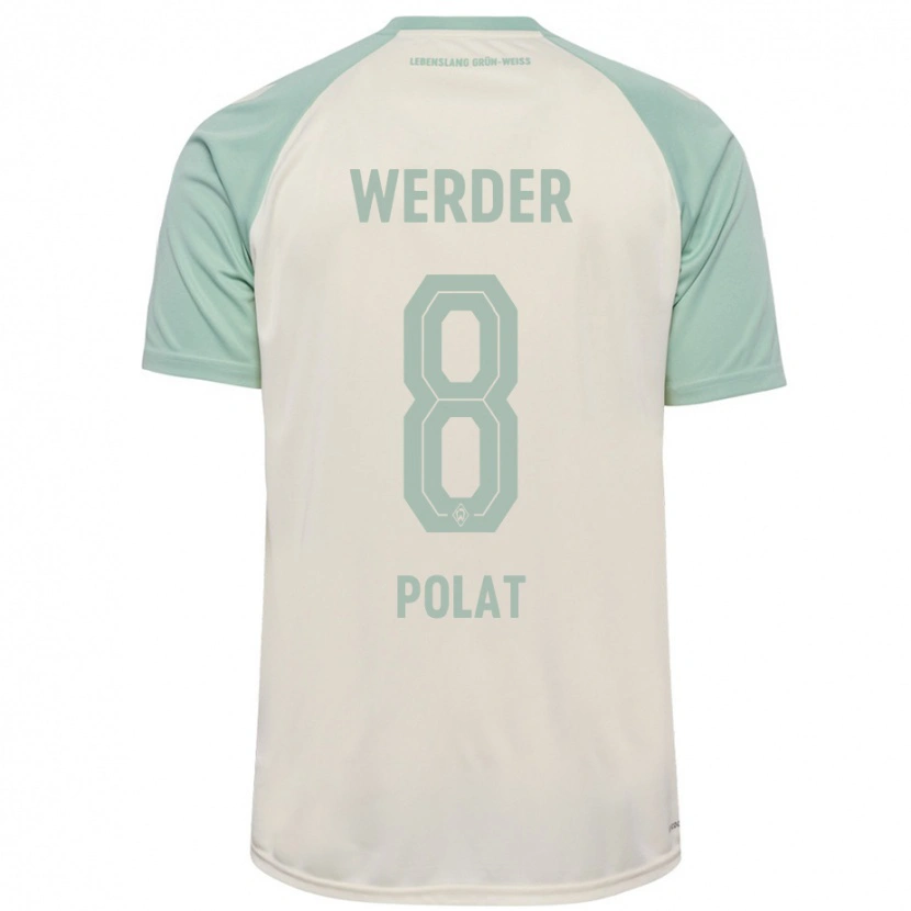 Danxen Uomo Maglia Mikail Polat #8 Bianco Sporco Verde Chiaro Kit Gara Away 2024/25 Maglietta