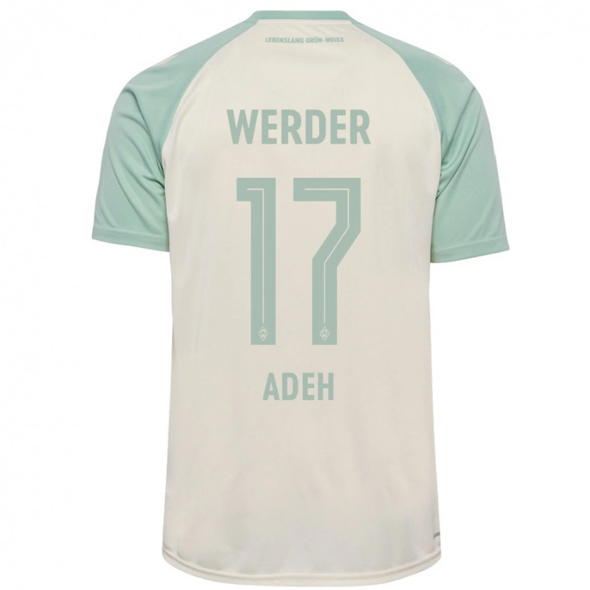 Danxen Uomo Maglia Bob-Ignatius Adeh #17 Bianco Sporco Verde Chiaro Kit Gara Away 2024/25 Maglietta
